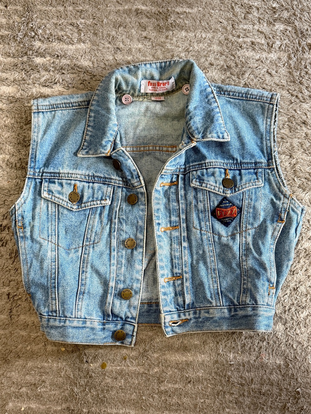 Vintage Light Blue Denim Kids’ Vest